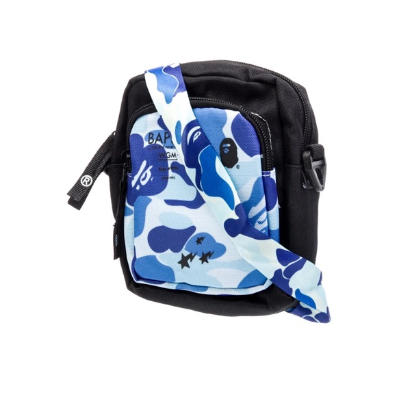 BAPE Blue ABC Camo Small Shoulder Bag Unisex (Brand New) - Picture 3 of 14